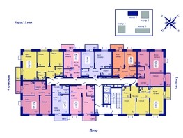 Продается 2-комнатная квартира ЖК Univers (Универс), 3 квартал, 56.9  м², 7567700 рублей
