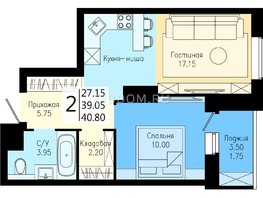 Продается 2-комнатная квартира ЖК На Дудинской, дом 5, 40.8  м², 6450000 рублей