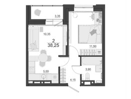 Продается 2-комнатная квартира ЖК Дивные Дали, дом 1, 38.25  м², 4400000 рублей
