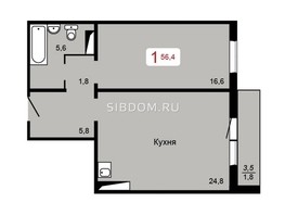 Продается 2-комнатная квартира ЖК Мичурино, дом 1 строение 1, 56.4  м², 5650000 рублей