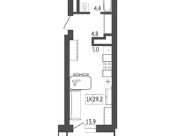 Продается Студия ЖК Univers (Универс), 3 квартал, 29.2  м², 4964000 рублей