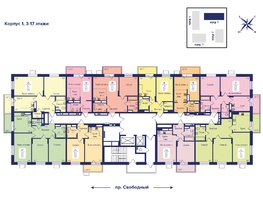 Продается 3-комнатная квартира ЖК Univers (Универс), 2 квартал, 66.5  м², 9642500 рублей