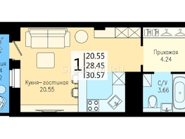 Продается Студия ЖК На Дудинской, дом 5, 31  м², 4950000 рублей