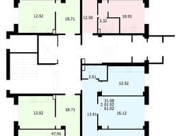 Продается 2-комнатная квартира ЖК Новые Солонцы, дом 9, 61.92  м², 7603776 рублей