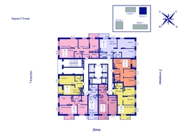 Продается 2-комнатная квартира ЖК Univers (Универс), 3 квартал, 55  м², 7782500 рублей