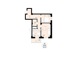 Продается 2-комнатная квартира ЖК ЛЕТО, дом 2, 55.18 м², 5800000 рублей
