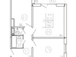 Продается 2-комнатная квартира ЖК Три слона, дом 3, 56.2 м², 5830000 рублей