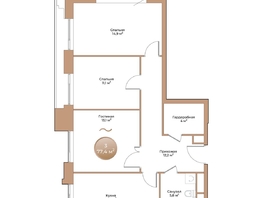 Продается 3-комнатная квартира ЖК Небо над Енисеем, 77.4 м², 10294200 рублей