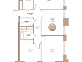 Продается 3-комнатная квартира ЖК Небо над Енисеем, 84.3  м², 14415300 рублей