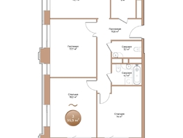 Продается 3-комнатная квартира ЖК Небо над Енисеем, 90.7 м², 16144600 рублей