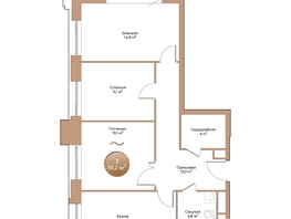 Продается 3-комнатная квартира ЖК Небо над Енисеем, 77.4 м², 13777200 рублей