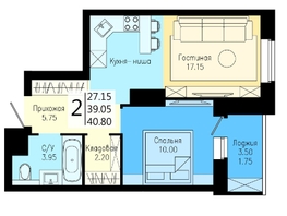 Продается 2-комнатная квартира ЖК На Дудинской, дом 5, 40.8  м², 6700000 рублей