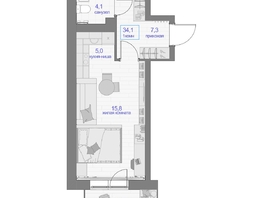 Продается 1-комнатная квартира ЖК Прогресс-квартал Перемены, дом 2, 34.1  м², 5437800 рублей