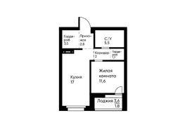 Продается 1-комнатная квартира ЖК Runway (Ранвей), 45.1  м², 8135002 рублей