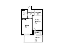 Продается 1-комнатная квартира ЖК Runway (Ранвэй), 54.5  м&sup2;, 9232354 рублей