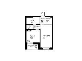 Продается 1-комнатная квартира ЖК Runway (Ранвей), 45.2 м², 8152769 рублей