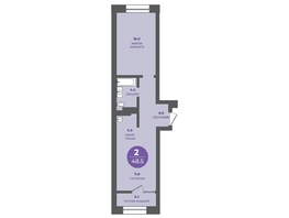 Продается 2-комнатная квартира ЖК Прогресс-квартал Перемены, дом 1, 48.5  м&sup2;, 7141625 рублей