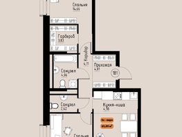 Продается 3-комнатная квартира ЖК Премьер парк, 65.09  м&sup2;, 10870030 рублей