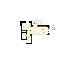 Продается 1-комнатная квартира ЖК ЛЕТО, дом 2, 37.64  м&sup2;, 4900000 рублей