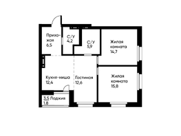 Продается 3-комнатная квартира ЖК Runway (Ранвей), 73  м&sup2;, 12410000 рублей