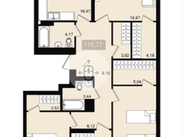Продается 4-комнатная квартира Сказочный, 118  м&sup2;, 16520000 рублей