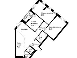 Продается 4-комнатная квартира ЖК Runway (Ранвэй), 115.5  м&sup2;, 18664800 рублей
