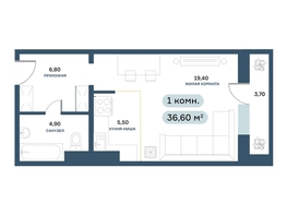 Продается 1-комнатная квартира ЖК Белый квартал на Спандаряна, 2, 36.9  м&sup2;, 5950000 рублей
