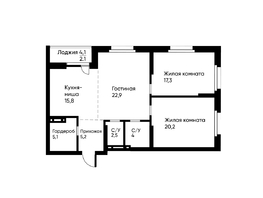 Продается 3-комнатная квартира ЖК Ранвэй, 94.6  м&sup2;, 15315740 рублей