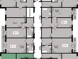 Продается 2-комнатная квартира ЖК КБС. Классика, дом 1, 53.5  м&sup2;, 7673000 рублей