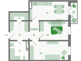 Продается 2-комнатная квартира ЖК Мичурино, дом 4 стр 4, 69.8  м&sup2;, 9200000 рублей
