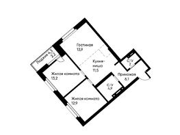 Продается 3-комнатная квартира ЖК Ранвэй, 66.2  м&sup2;, 11234140 рублей