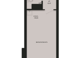 Продается Студия ЖК Дуэт, дом 1, 25.07  м&sup2;, 3509800 рублей