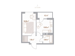 Продается 1-комнатная квартира ЖК Николаевские кварталы, 40.81  м&sup2;, 8774150 рублей