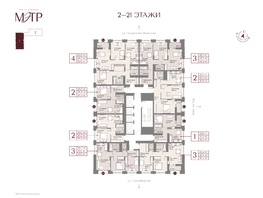Продается 2-комнатная квартира ЖК МЭТР, 39.9  м&sup2;, 8299200 рублей