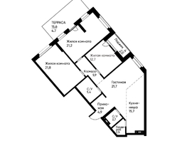 Продается 4-комнатная квартира ЖК Ранвэй, 120.4  м&sup2;, 19095440 рублей