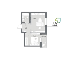Продается Студия ЖК Аллея Парк, 4 этап, 38.4  м&sup2;, 5836800 рублей