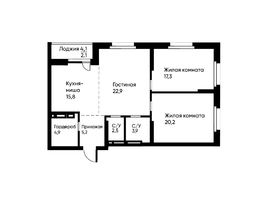 Продается 3-комнатная квартира ЖК Ранвэй, 94.3  м&sup2;, 15985736 рублей