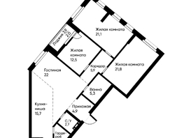 Продается 4-комнатная квартира ЖК Ранвэй, 115.6  м&sup2;, 19269951 рублей