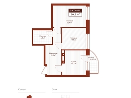 Продается 2-комнатная квартира ЖК Дом на Ульяновском, 49.8  м&sup2;, 10605000 рублей