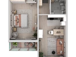 Продается 2-комнатная квартира ЖК Аллея Парк, 1 этап, 61.73  м&sup2;, 8086630 рублей