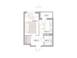 Продается 1-комнатная квартира  Николаевские кварталы, Воскресенский, 38.26  м&sup2;, 8034600 рублей