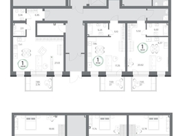Продается 1-комнатная квартира ЖК Юдинский, дом 1.1, 49.92  м&sup2;, 13718016 рублей
