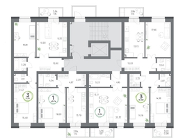 Продается 3-комнатная квартира ЖК Юдинский, дом 1.1, 71.75  м&sup2;, 10368377 рублей