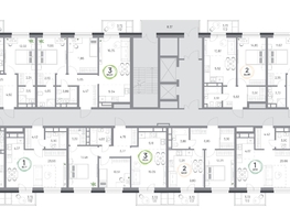 Продается 3-комнатная квартира ЖК Юдинский, дом 1.2, 66.61  м&sup2;, 9578518 рублей