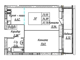 Продается 2-комнатная квартира ЖК Дружба, Шевченко, 135, 37.75  м², 5813500 рублей