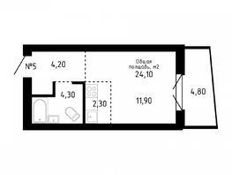 Продается Студия ЖК Smart (Смарт), 24.1  м², 4217500 рублей