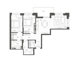 Продается 2-комнатная квартира ЖК Меланж, 91.54 м², 16316000 рублей