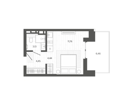 Продается 1-комнатная квартира ЖК Меланж, 30.24  м², 5380000 рублей