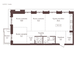 Продается 3-комнатная квартира ЖК Империал, 92  м&sup2;, 14996000 рублей