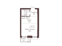 Продается 1-комнатная квартира ЖК Империал, 30.5  м&sup2;, 6466000 рублей